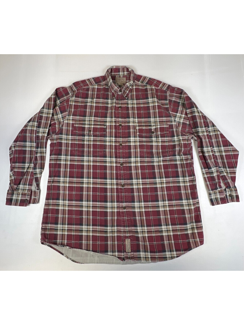 Vintage Abercrombie Big Originals Mens L Plaid Flannel Button Down Shirt
